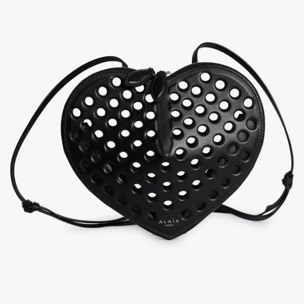 Alaïa Black Heart-Shaped Perforated Bag